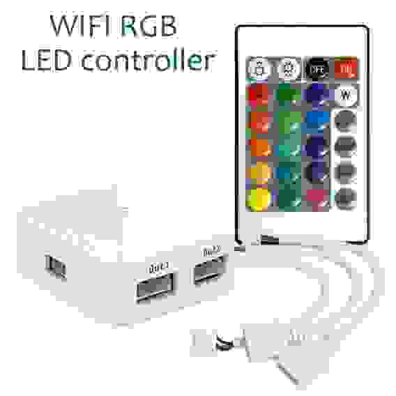 Огонек OG-LDL26 LED контроллер (Wi-Fi, 2*RGB,пульт)