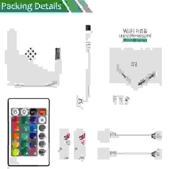 Огонек OG-LDL26 LED контроллер (Wi-Fi, 2*RGB,пульт)