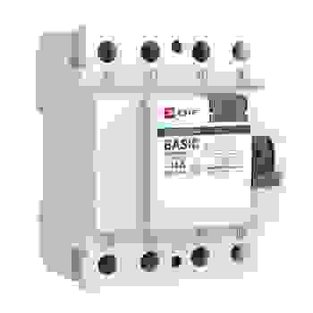 Выключатель дифференциального тока (УЗО) 2п 40А 30мА тип AC Basic (электрон.) EKF elcb-2-40-30e-sim