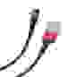 Кабель USB 2A HOCO X26 Черный/красный (TYPE C) 1м/300